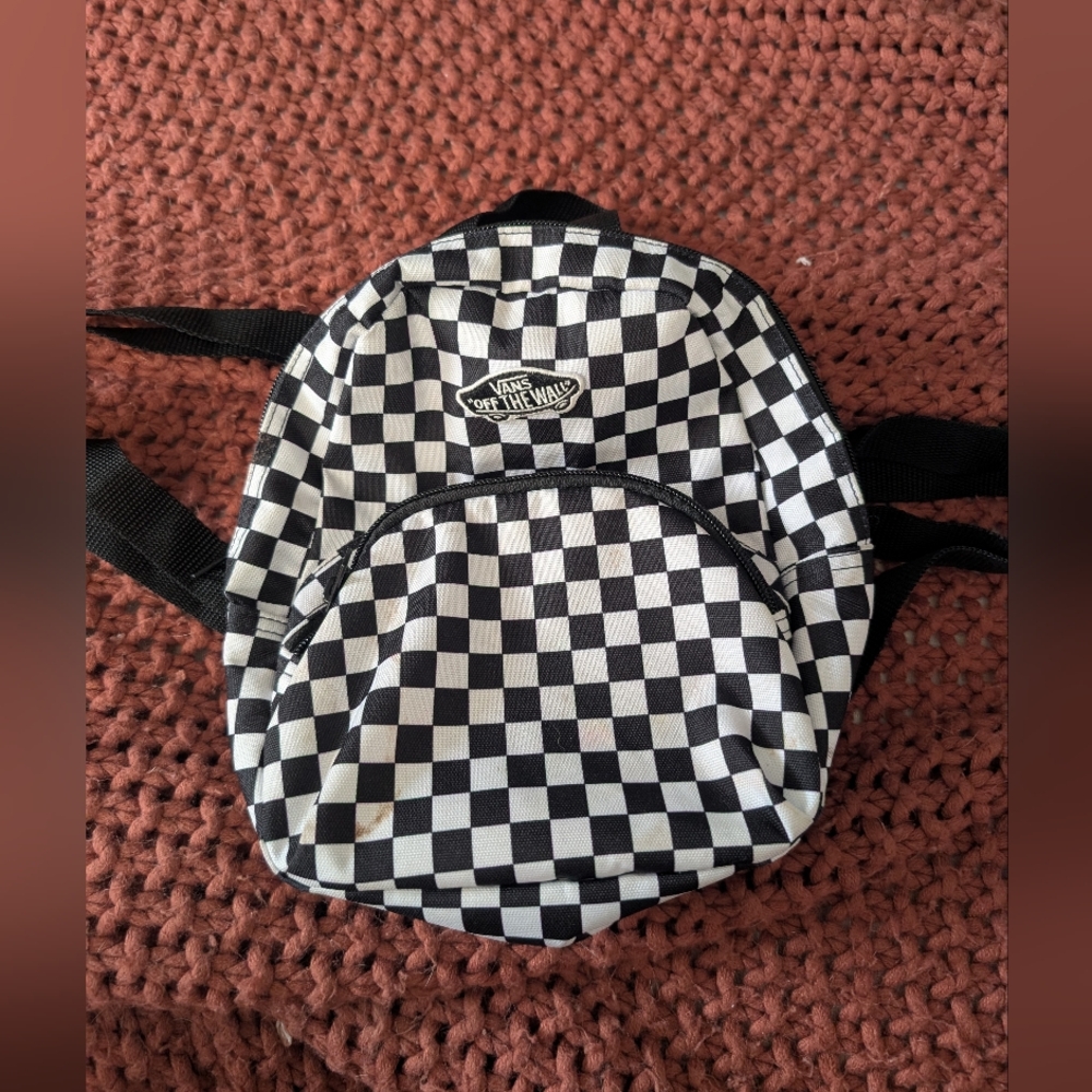 Vans Black and White Checkered Backpack